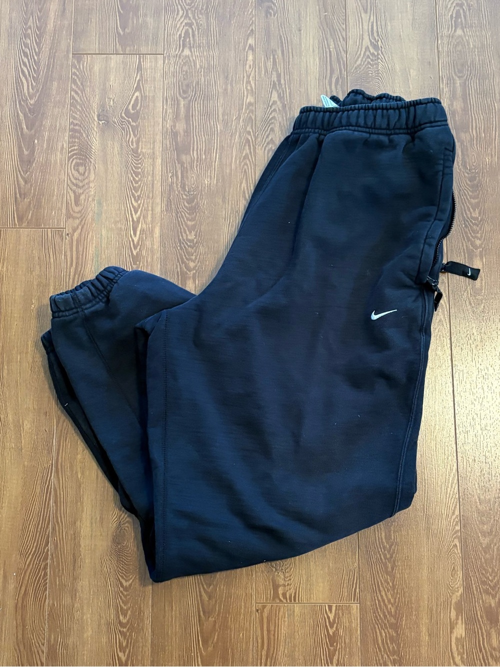 Nike Black Sweatpants with White Swoosh - Men’s Joggers